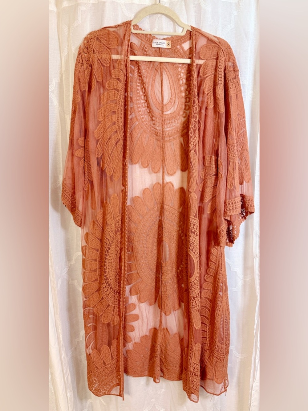 Style Apparel Boho Kimono Cardigan | Lightweight Open Front Duster Size Medium 🌿